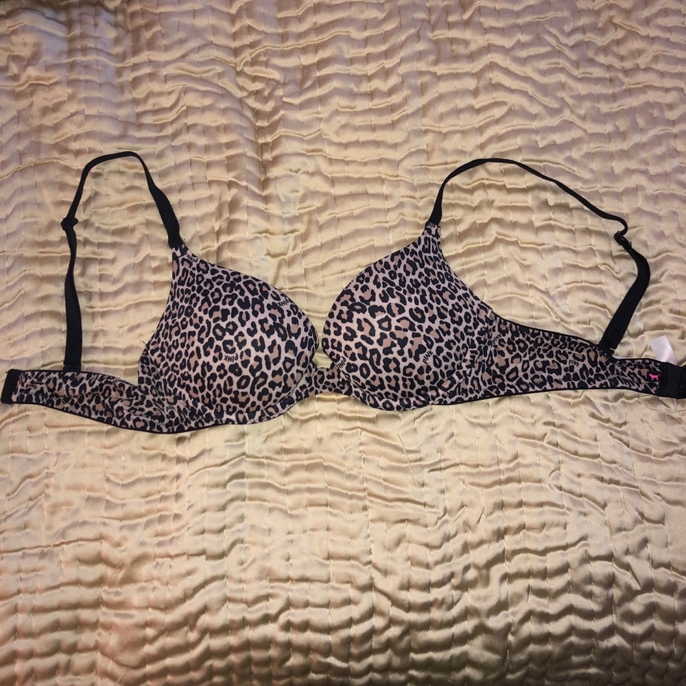 Cheetah Victoria Secret Pink bra. Size 32B.